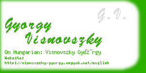 gyorgy visnovszky business card